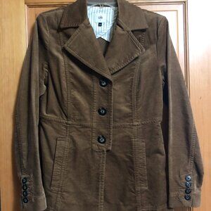 CAbi Corduroy Jacket Blazer Chestnut Brown, Size Small
